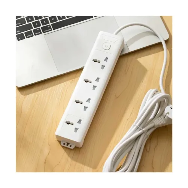 Deli ET404 2-Pin 4-Port 5M Power Strip - Image 3